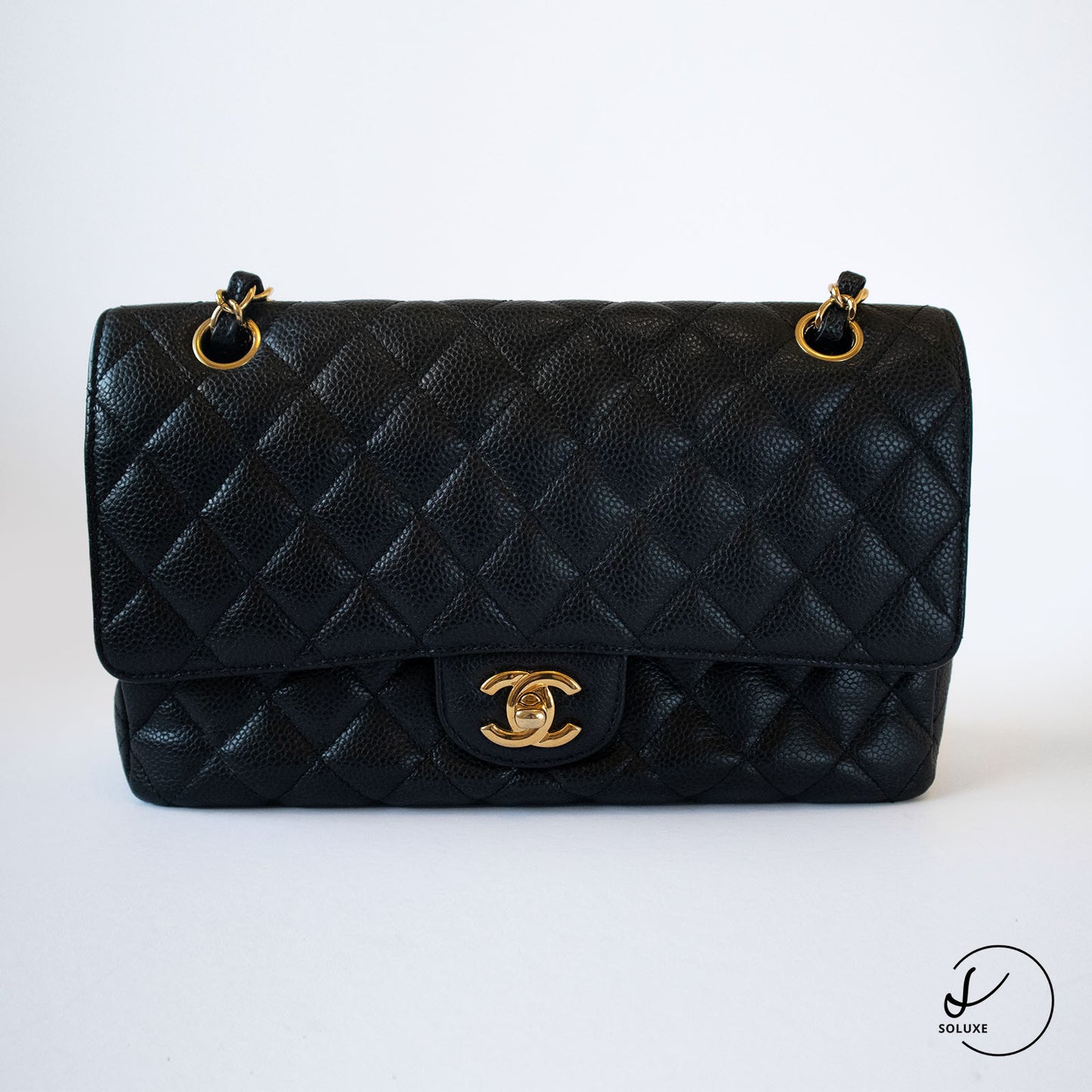 Classic Double Flap Medium Black GHW