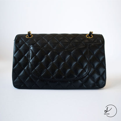 Classic Double Flap Medium Black GHW