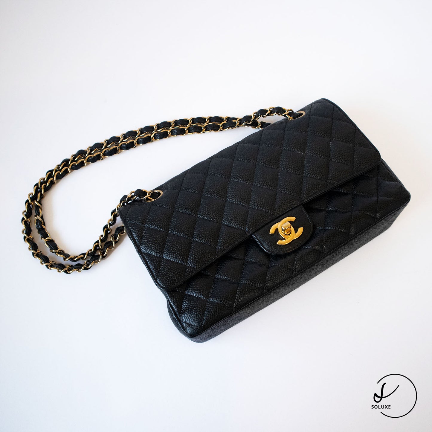 Classic Double Flap Medium Black GHW