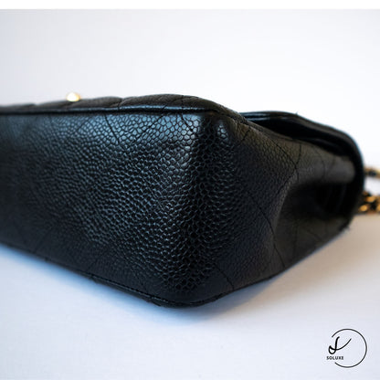 Classic Double Flap Medium Black GHW
