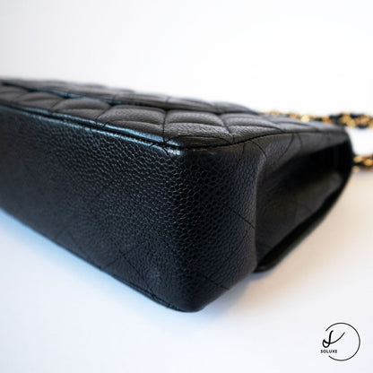 Classic Double Flap Medium Black GHW