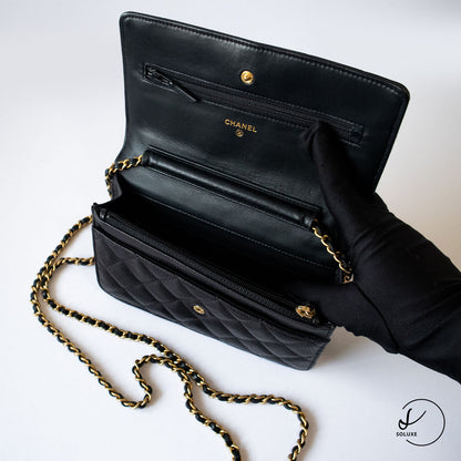 Classic Wallet on Chain Black GHW Special Edition