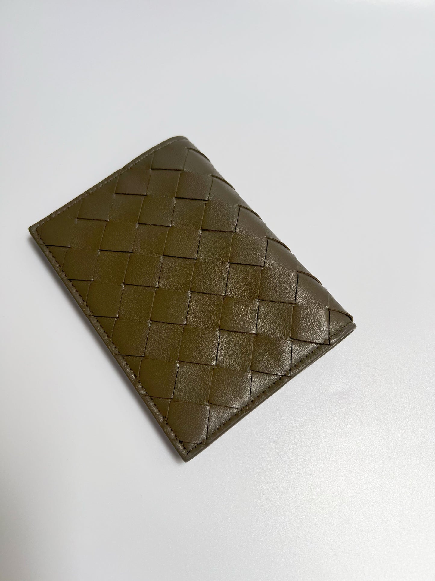 Bottega Veneta Passport Holder Cypress and Ice