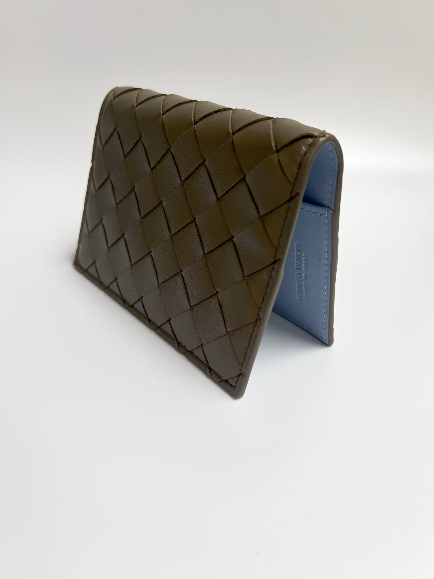 Bottega Veneta Passport Holder Cypress and Ice
