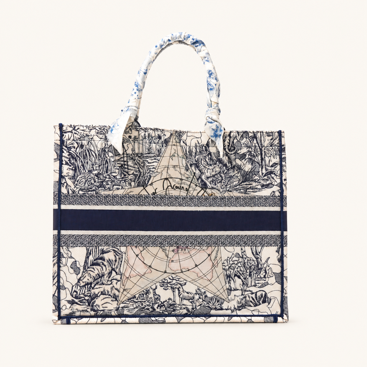 Dior Book Tote Large — product preview on cream background